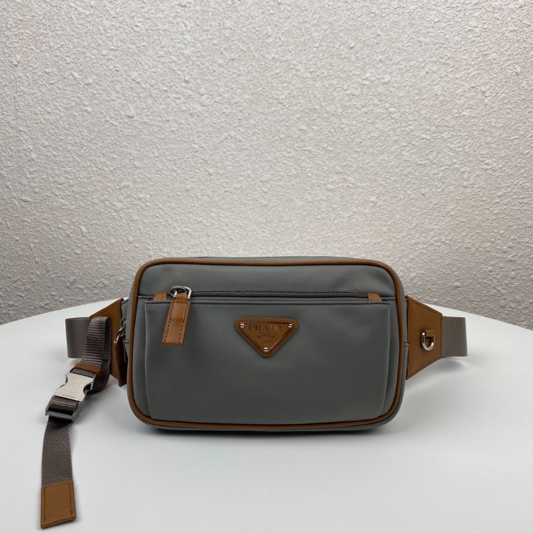 Prada nylon and leather belt bag hotsell