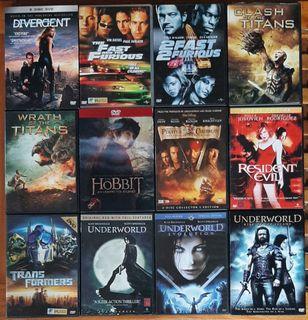 Pre-loved DVD Movies  Divergent, Fast & Furious, Hobbit, Jumper, Pirates, Resident Evil, Taken, Titans, Transformers, Underworld