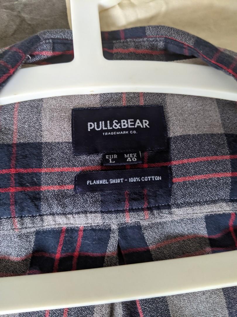 Pull & Bear Flannel Shirt, Men's Fashion, Tops & Sets, Tshirts & Polo