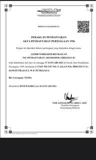 SSM CERTIFICATE.