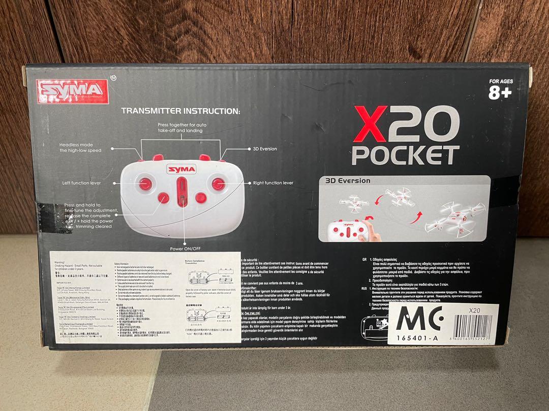 全新SYMA X20 Pocket 航機, 興趣及遊戲, 旅行, 旅遊 旅行必需品及用品 Carousell