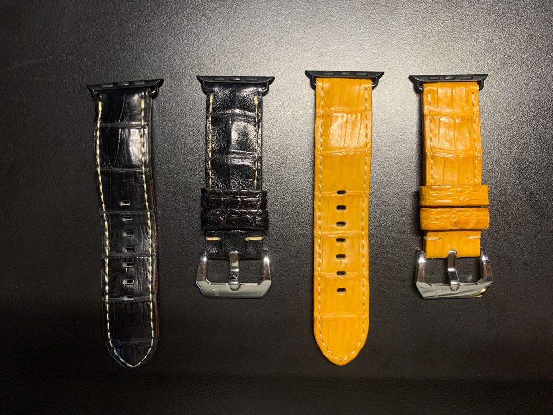 Ted Su 24mm Crocodile leather Strap Men s Fashion Watches