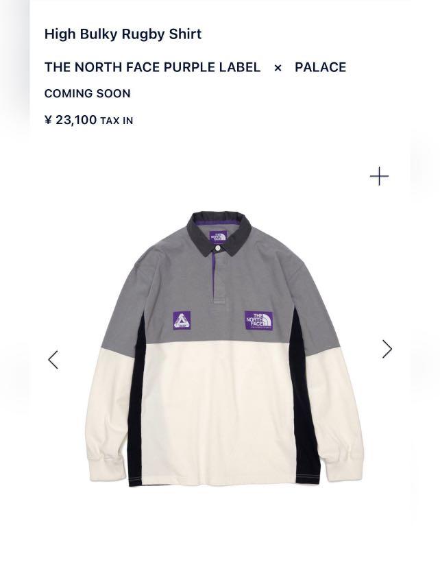 The north face X PALACE RUGBY SHIRT size XL, 男裝, 外套及戶外衣服