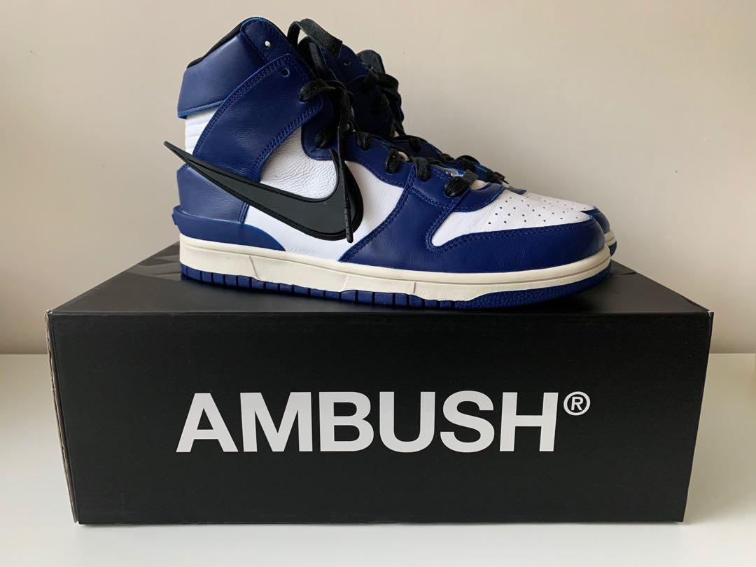 US 10.5 - Nike Ambush Dunk High Blue, 男裝, 鞋, 波鞋- Carousell