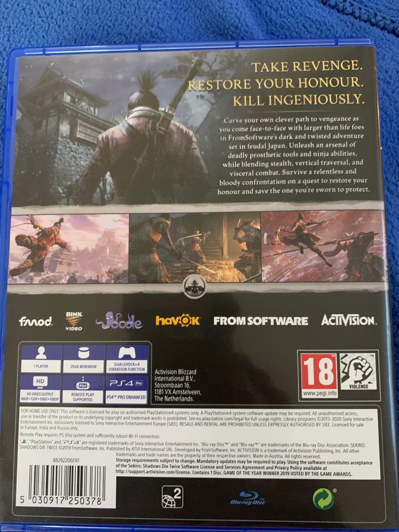 SEKIRO (PS4), Hobbies & Toys, Toys & Games on Carousell
