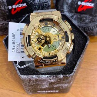 NEW🌟SKELETON GOLD GSHOCK QUARTZ UNISEX DIVER SPORTS WATCH : 100% ORIGINAL AUTHENTIC CASIO G-SHOCK : GM-110SG-9ADR / GM110SG-9A / GA-110 series