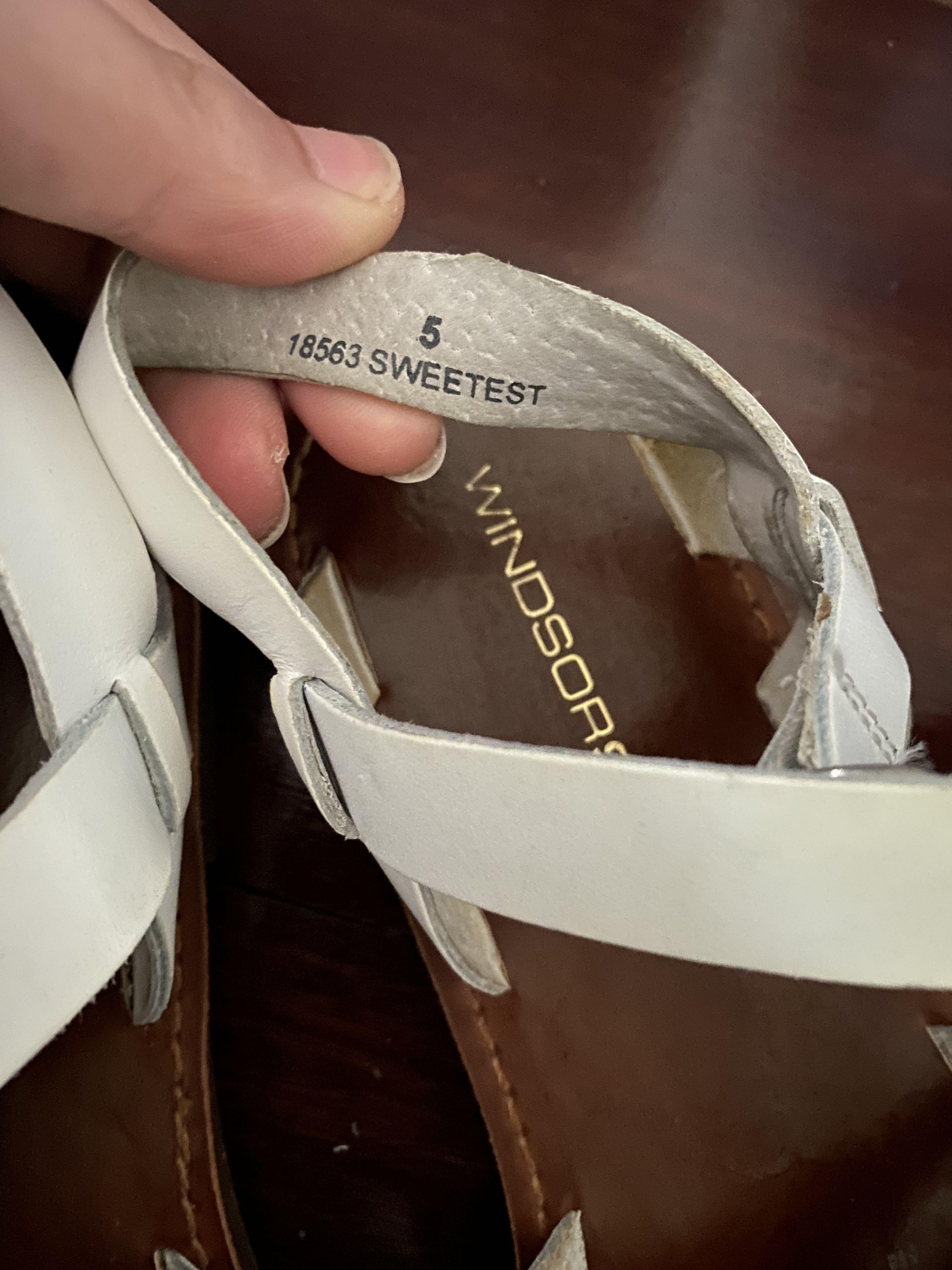 Windsor smith white sandals sales