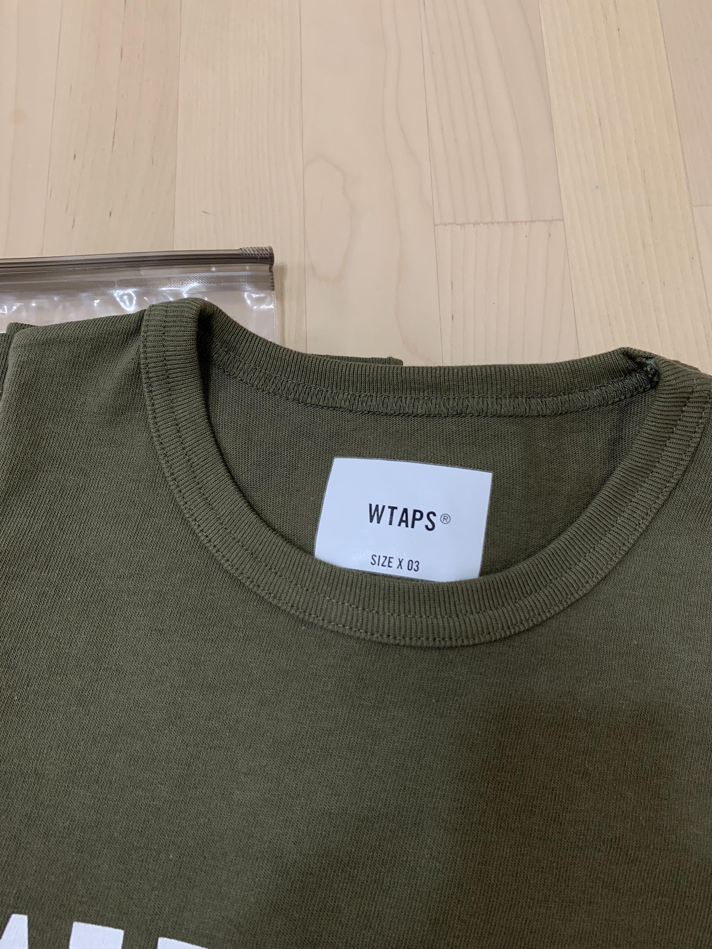WTAPS 21SS College SS Tee / Size 03 / Olive drab / 100% new, 男裝