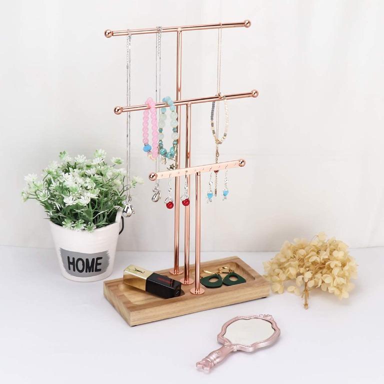 1642 MORIGEM 3 Tier Jewelry Organizer Multifunctional T bar