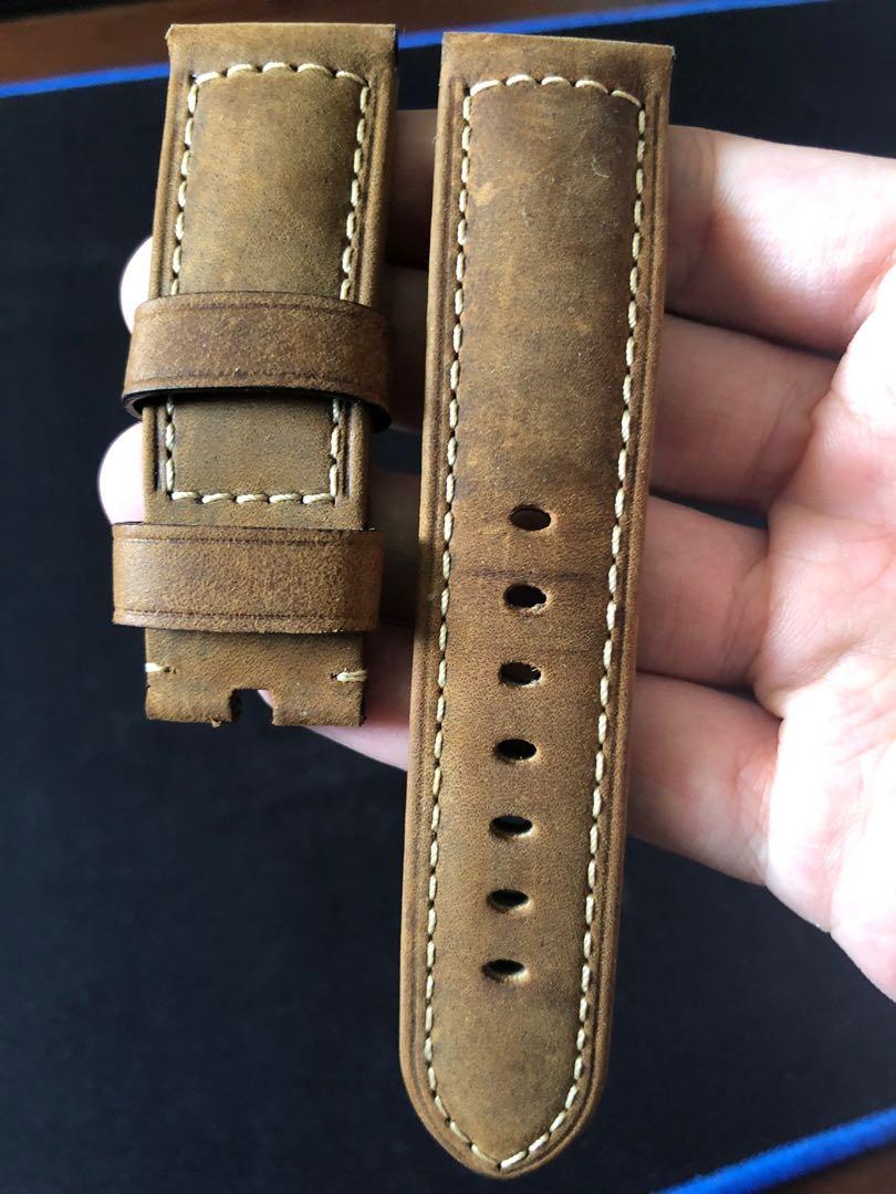 24mm Panerai Assolutamente Dark Brown Strap Luxury Watches on Carousell