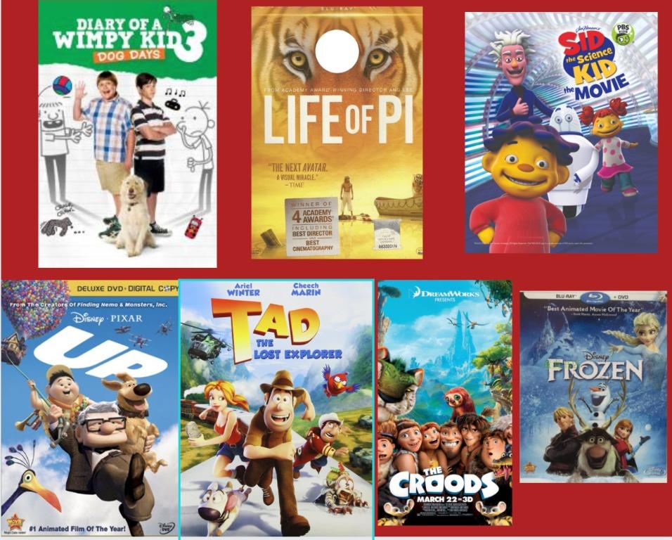 7 movie cd's for $4! (diary of a wimpy kid, frozen, croods ...