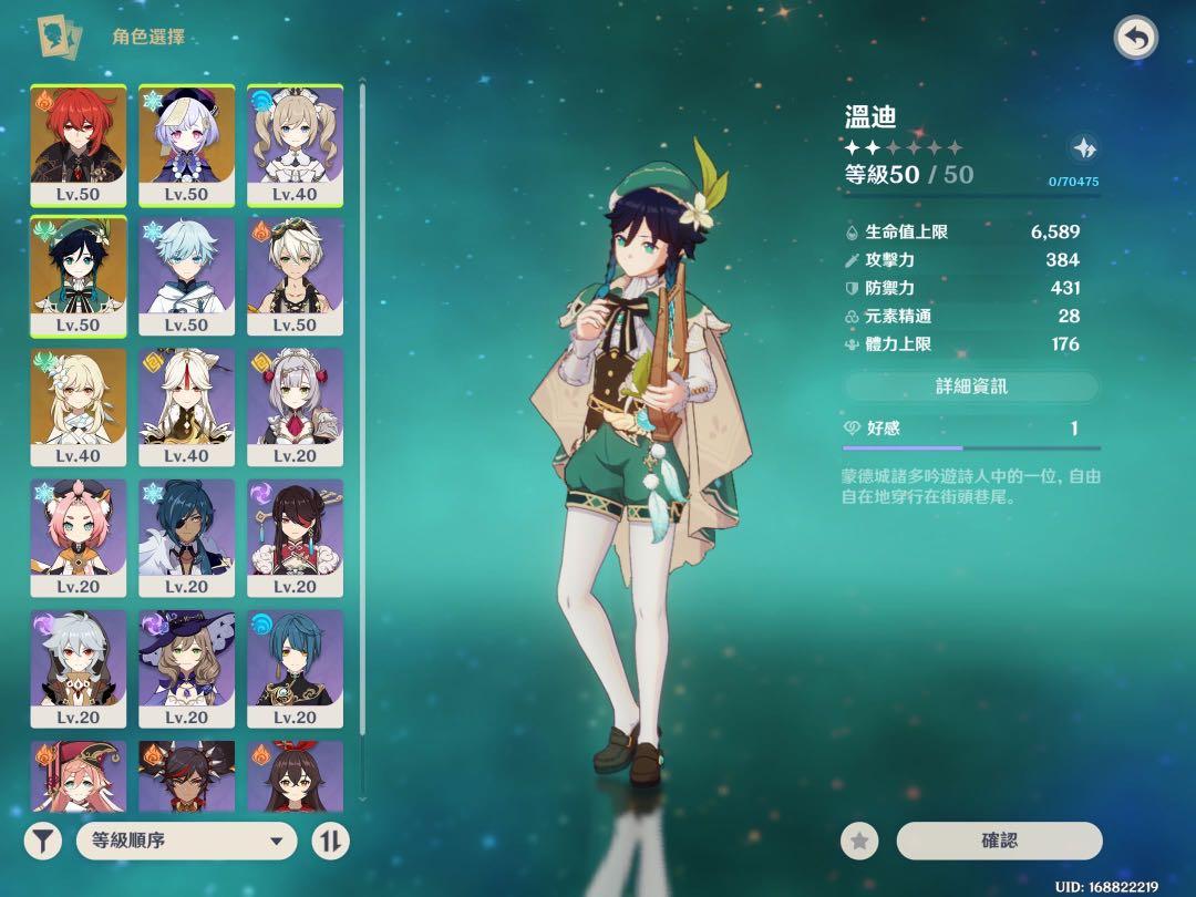 原神陸服 內有資料 興趣及遊戲 手作 自家設計 其他 Carousell