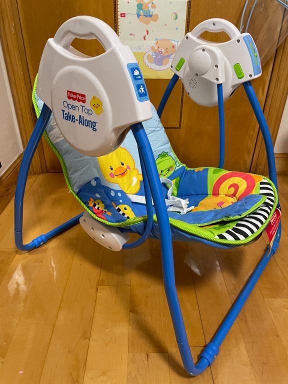 費雪 熱帶雨林電動小鞦韆 FisherPrice Open Top TakeAlong Swing, 兒童＆孕婦用品, 嬰兒玩具