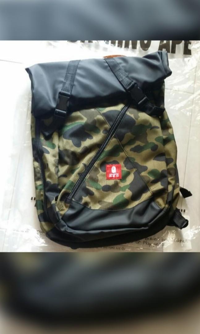 A BATHING APE x Samsonite RED 1st Camo Roll Top Day Pack BAPE Limited to JAPAN