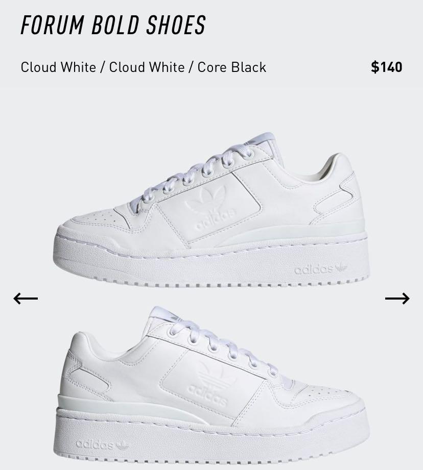 Adidas Forum Bold Shoes in Cloud White, Women's Fashion, Footwear, Sneakers  on Carousell
