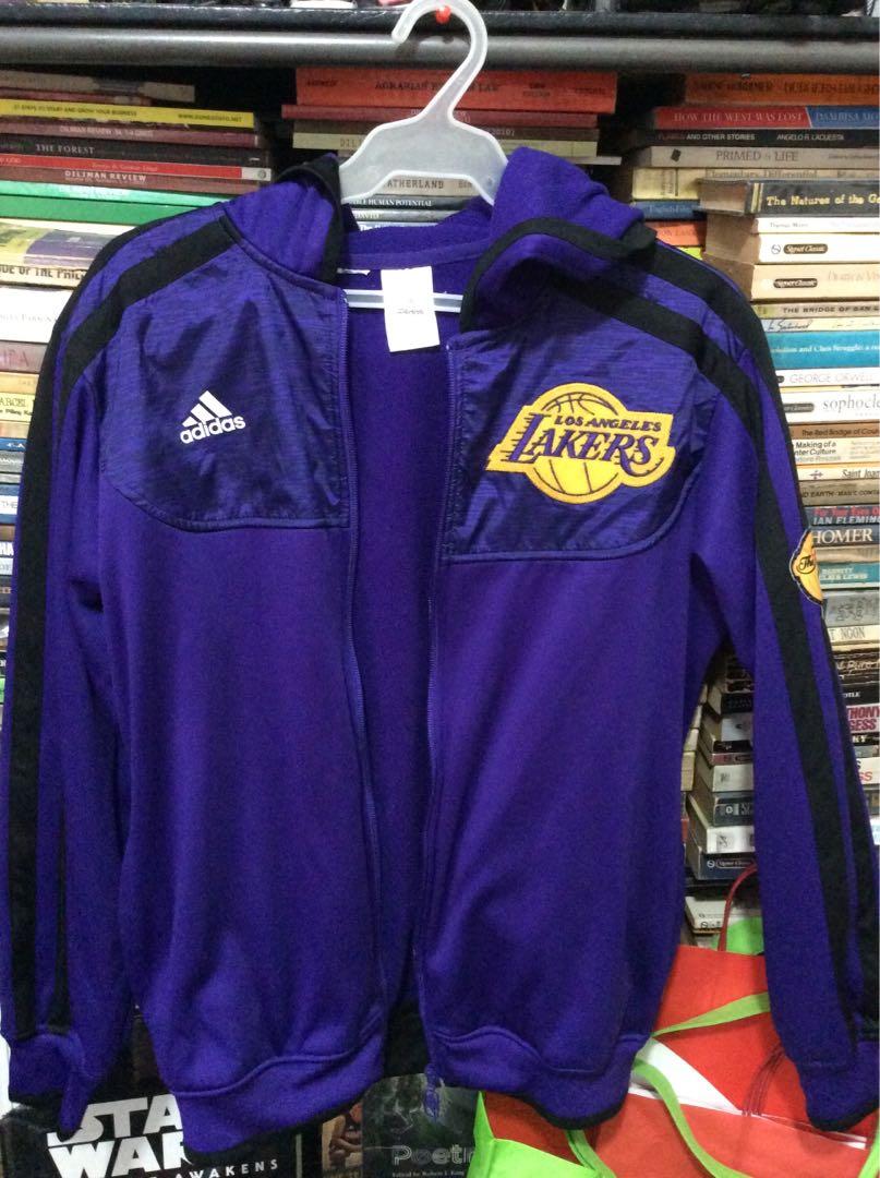 Adidas NBA Angeles Lakers Jacket with Hood, Men's Fashion, Coats, Jackets and Outerwear on Carousell