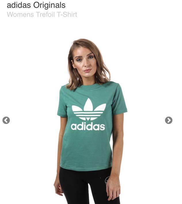 Adidas trefoil mint green shirt Women s Fashion Tops
