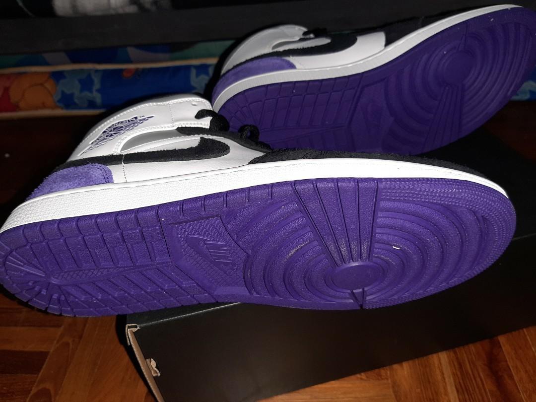 AIR Jordan 1 Mid SE Purple Men s Fashion Footwear Sneakers on Carousell
