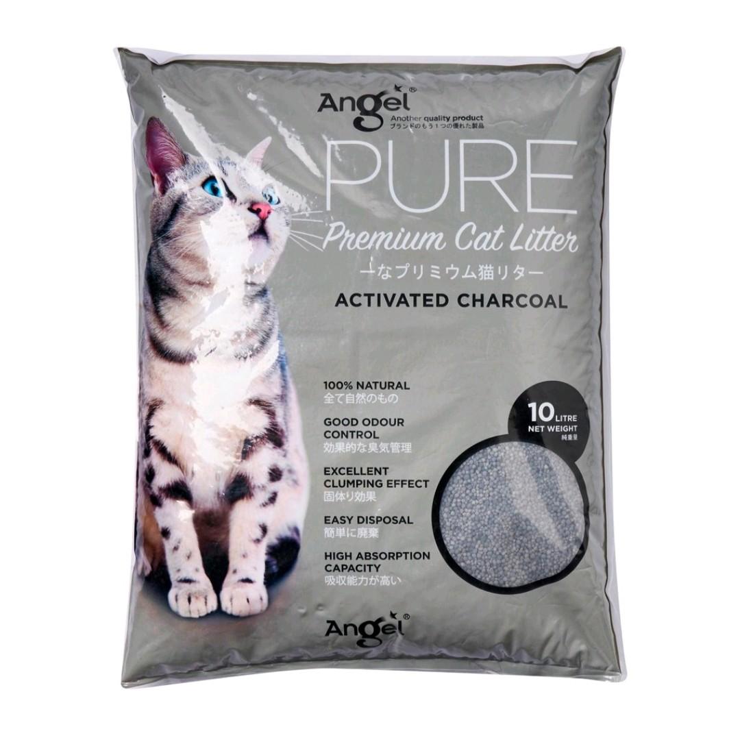 Angel Pure Premium Cat Litter 7 kg Activated Charcoal (Brand New