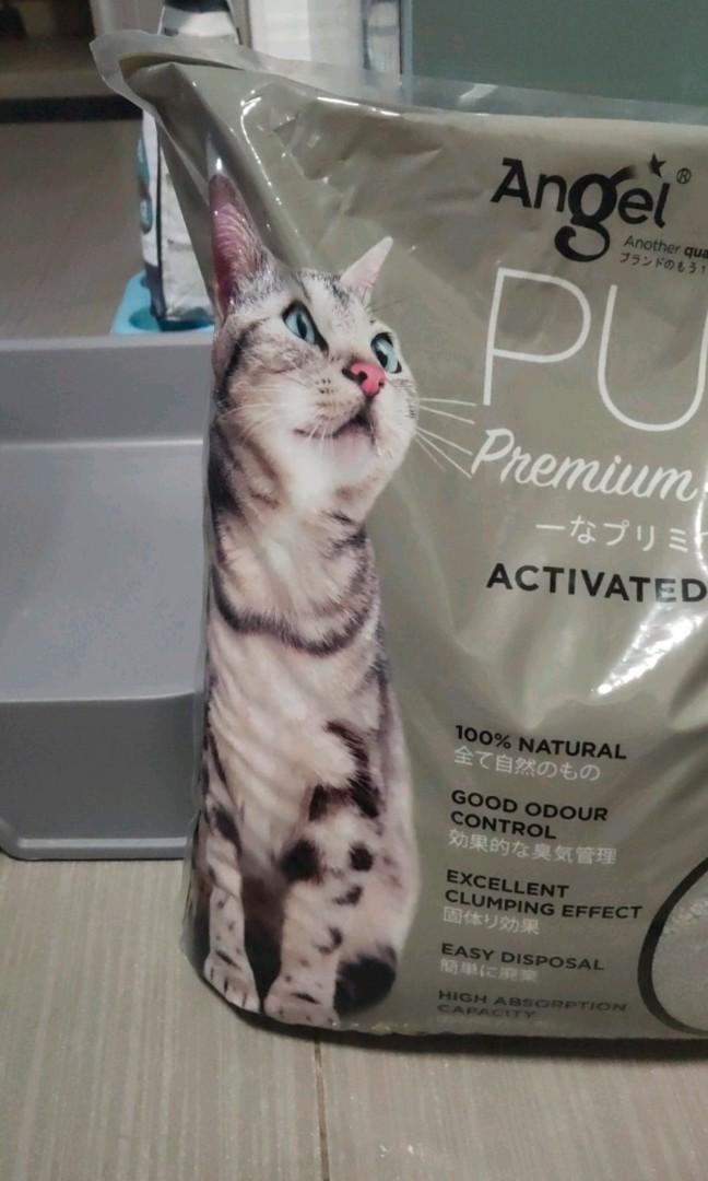 Angel Pure Premium Cat Litter 7 kg Activated Charcoal (Brand New