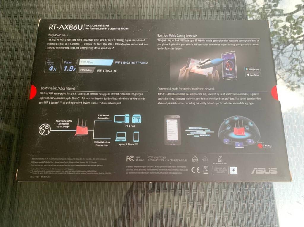 ASUS RT-AX86U ZAKU II EDITION AX5700 DUAL BAND WIFI 6 ROUTER, Computers ...
