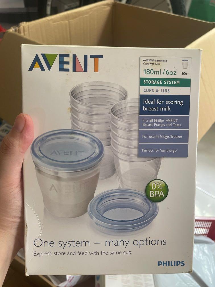 AVENT Breatmilk Storage cups and lids (Category: Breastfeeding & Bottle Feeding) located in Makati City. Submitted by egg.yolk (Listing ID 1092389951, Image 1). Description: ✅ Authentic ✅ Received as 🎁 ✅ P1,000 only! ✅ Retail Price: almost P1700.