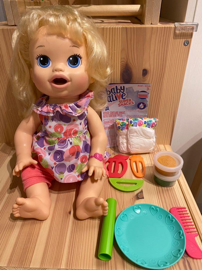 Baby alive super snacks sale snackin sara blonde