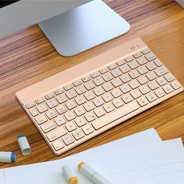 Best Buy Hurry Wireless Bluetooth Keyboard Compatible With Ipad Pro 9 7 10 5 11 12 9 Ipad Air Ipad Mini Iphone Samsung Tablet Other Bluetooth Enabled Devices Ultra Slim Aluminum Keyboard With 7 Color Backlight Gold Computers Tech Parts