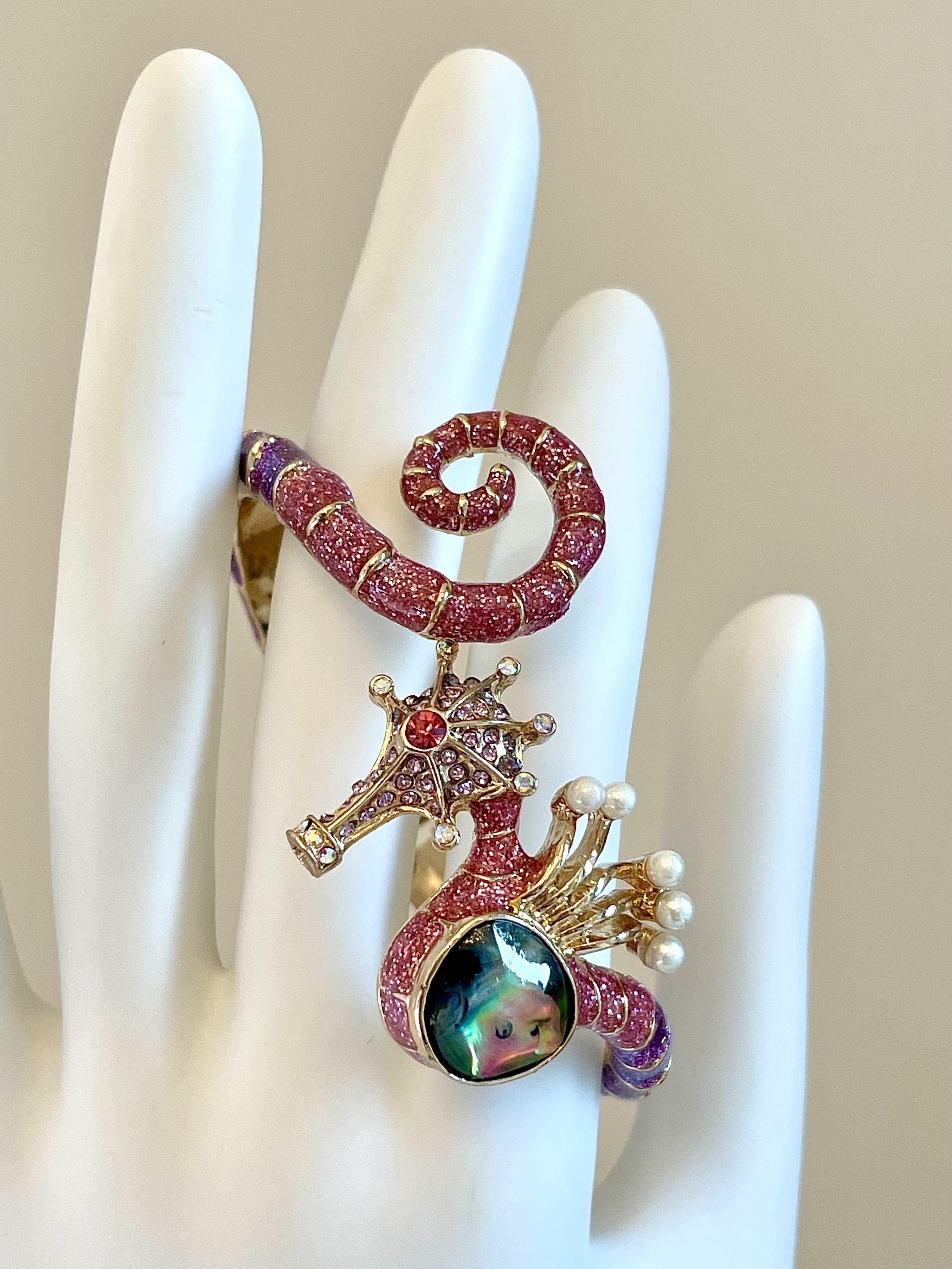 Betsey Johnson Fancy Seahorse Bangle Luxury Accessories on Carousell
