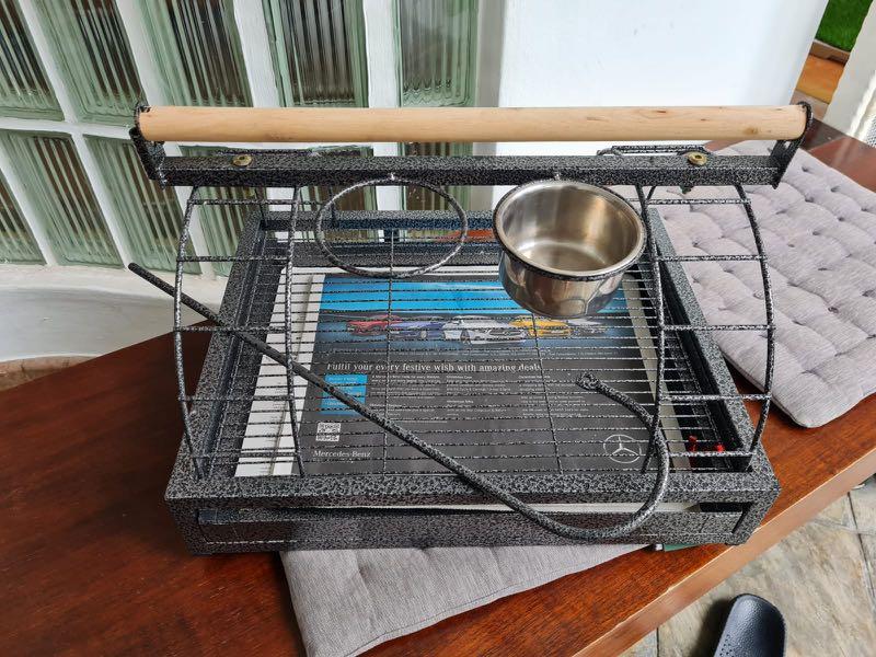 bird perch stand with wheels