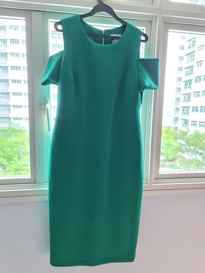 Emerald green calvin klein dress Clearance