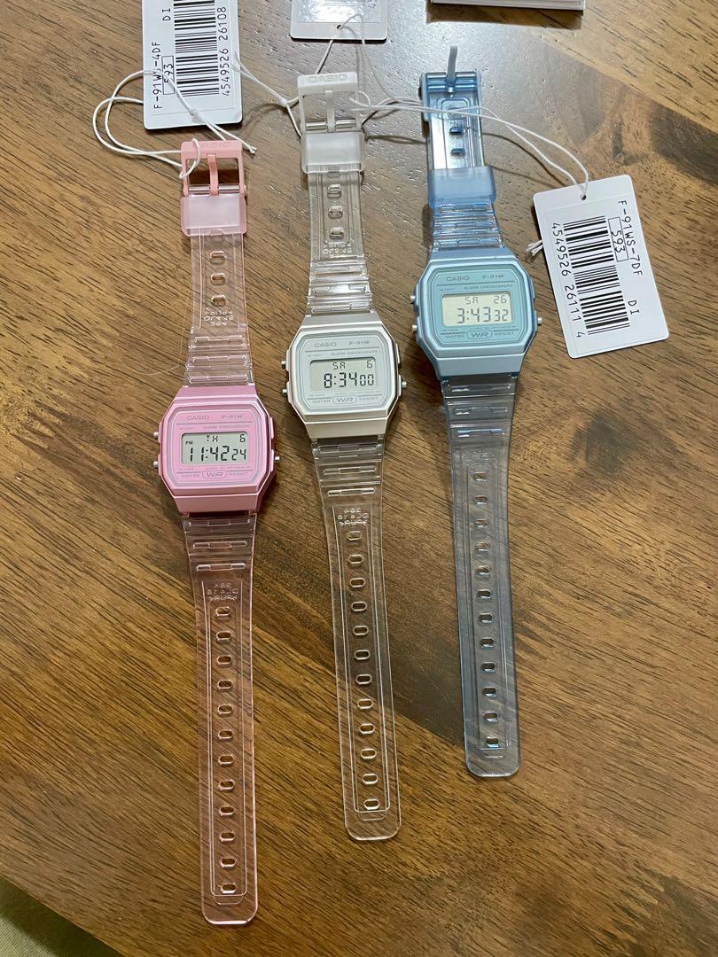 Casio f91w pink outlet