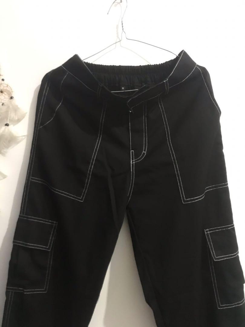 Cargo Black HL outfit, Fesyen Wanita 