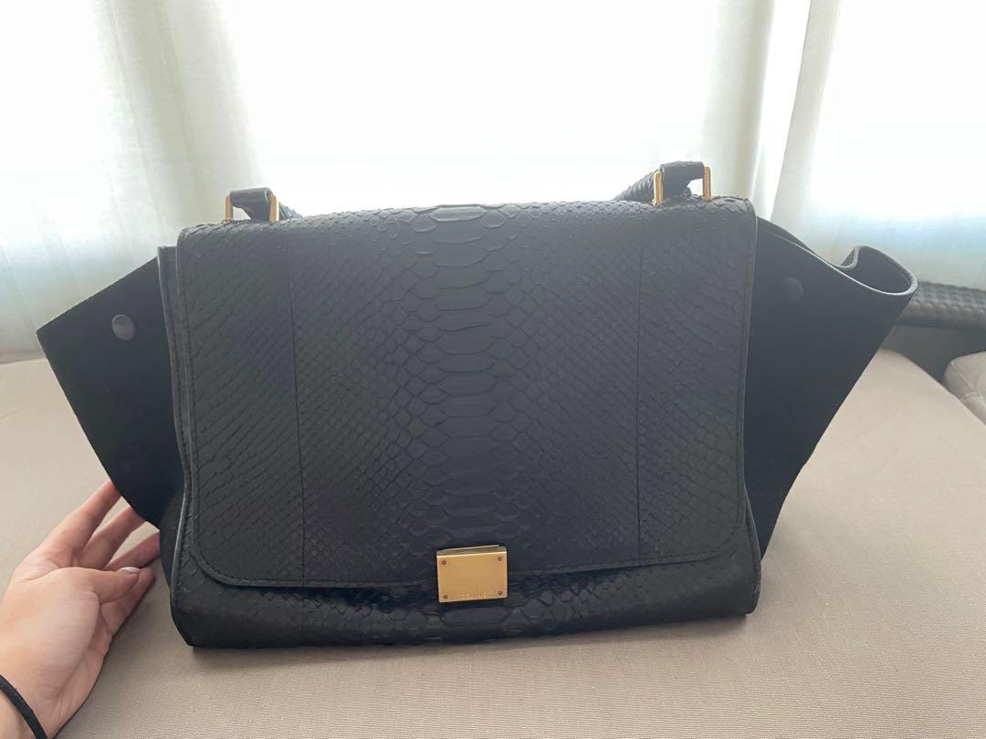 Celine trapeze store python bag