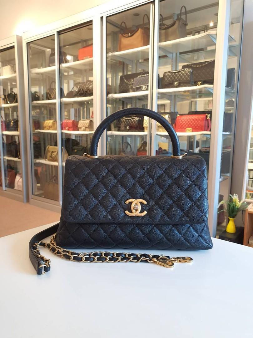 Chanel Coco Handle 28cm Black Caviar Series 24, Luxury, Bags & Wallets on  Carousell