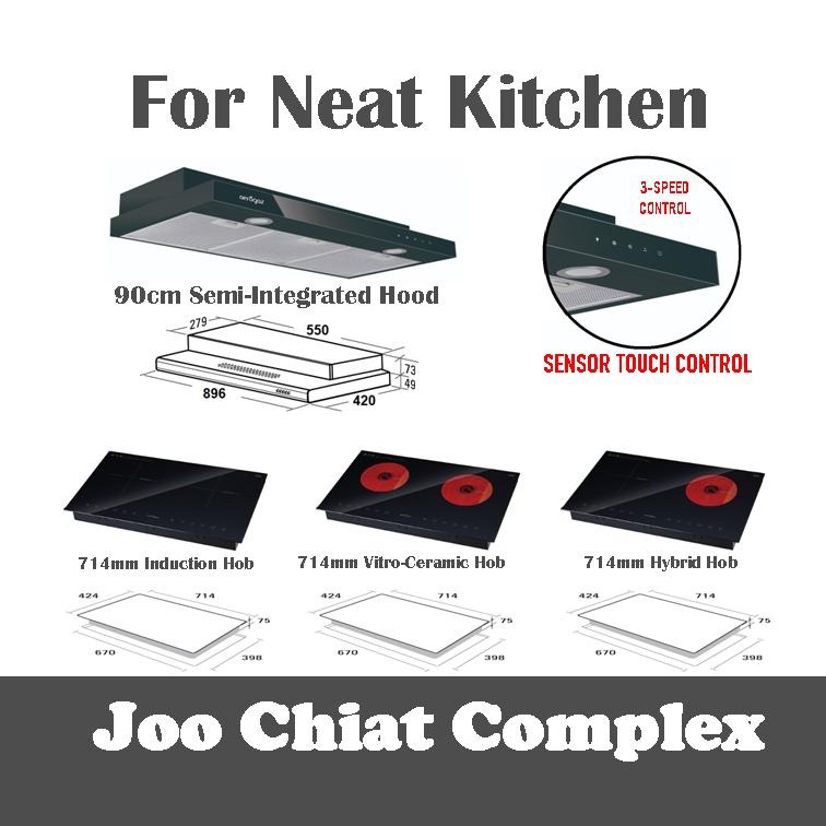 Cooker Hob and Hood for Neat Kitchen, TV & Home Appliances, Kitchen Appliances, Hobs & Hoods on