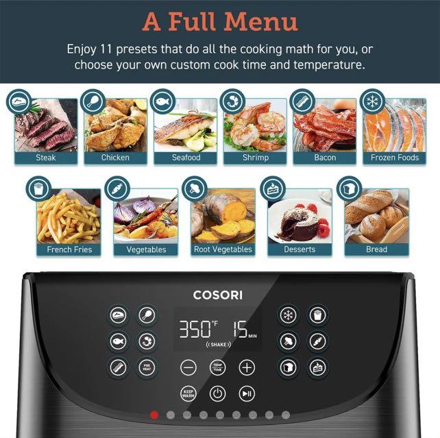 Cosori Air Fryer XXL 5.5 Litres 氣炸鍋, 家庭電器, 廚房電器, 油炸鍋 Carousell