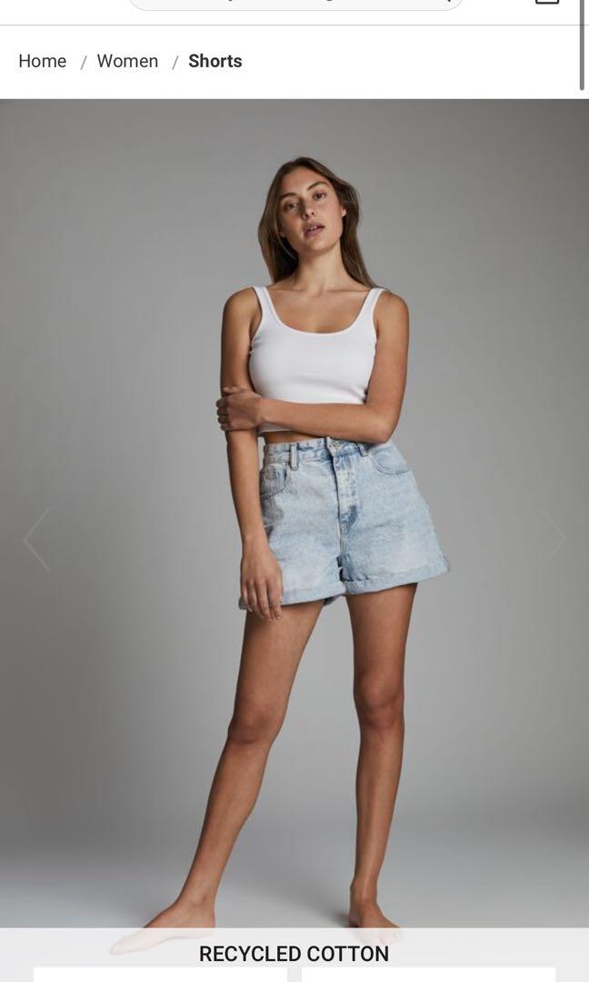 mom denim shorts (burleigh blue 