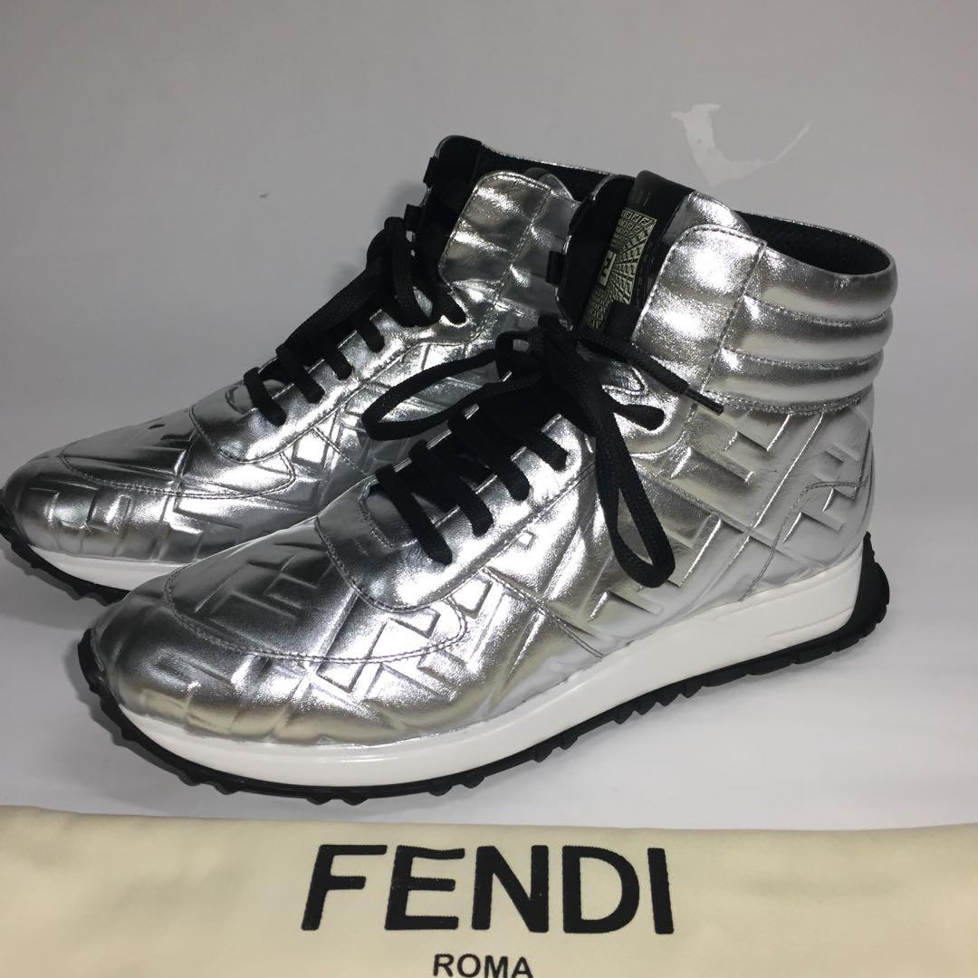 Fendi silver shop sneakers
