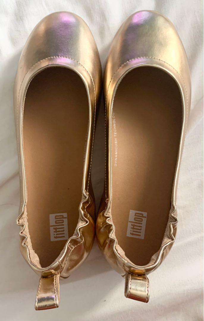 Fitflop Rose Gold Ballerinas Size US 6 Brand new Bought from