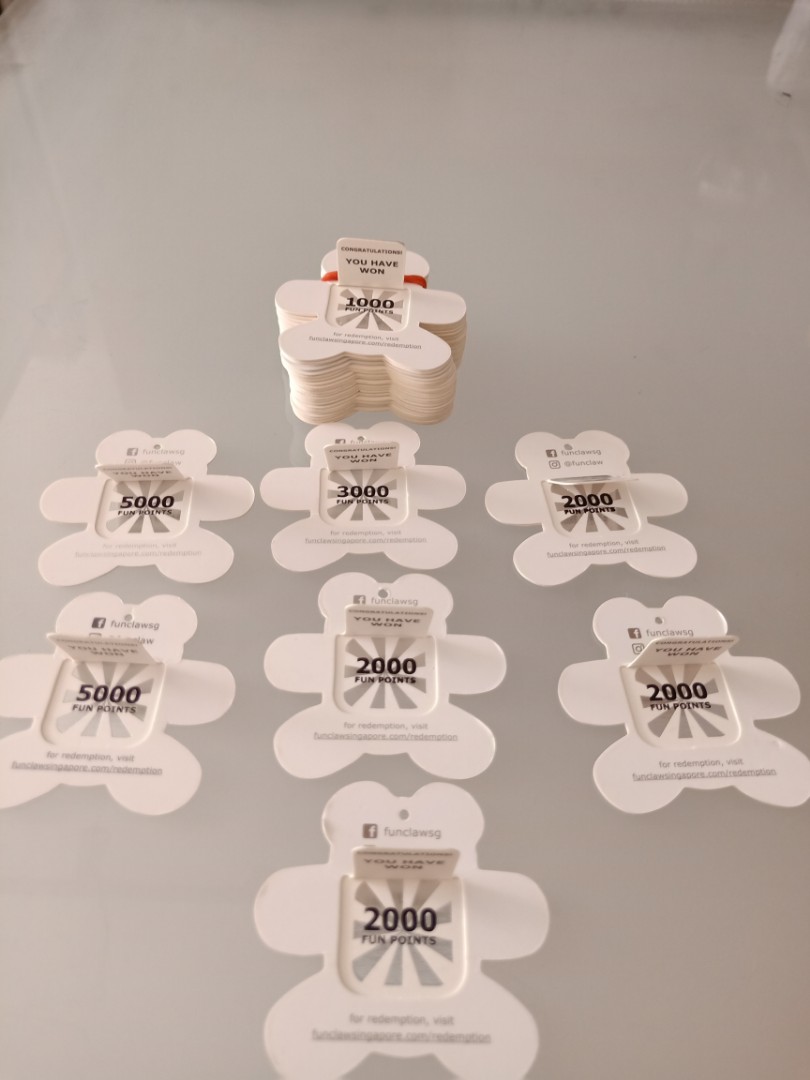 Fun Claw Redemption Points, Hobbies & Toys, Toys & Games on Carousell