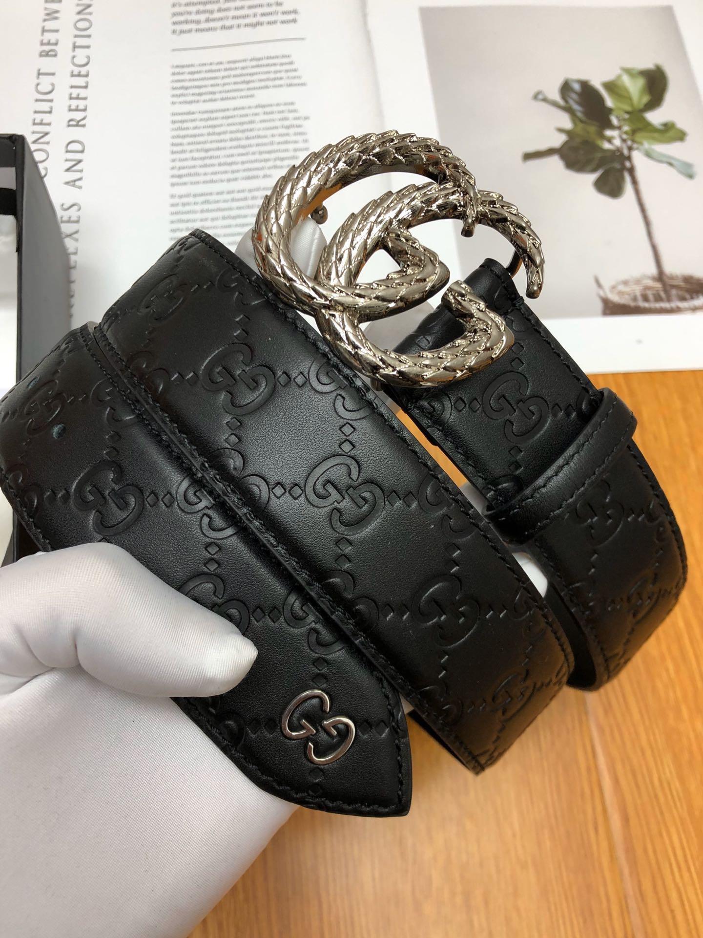 Black gucci belt with gold buckle shop