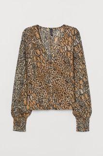 H&M animal print blouse