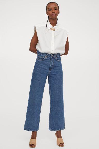 H&m high waisted online wide leg jeans