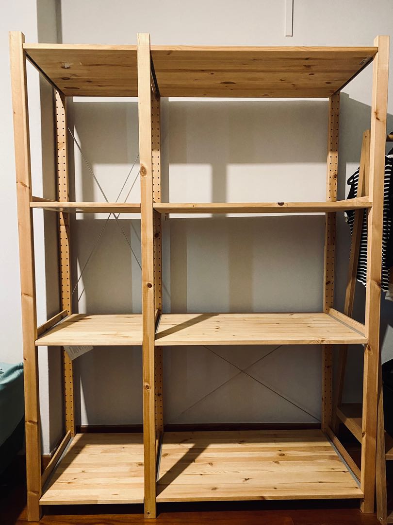 IKEA Ivar Storage System with Solid Pinewood Shelves (GOOD CONDITION