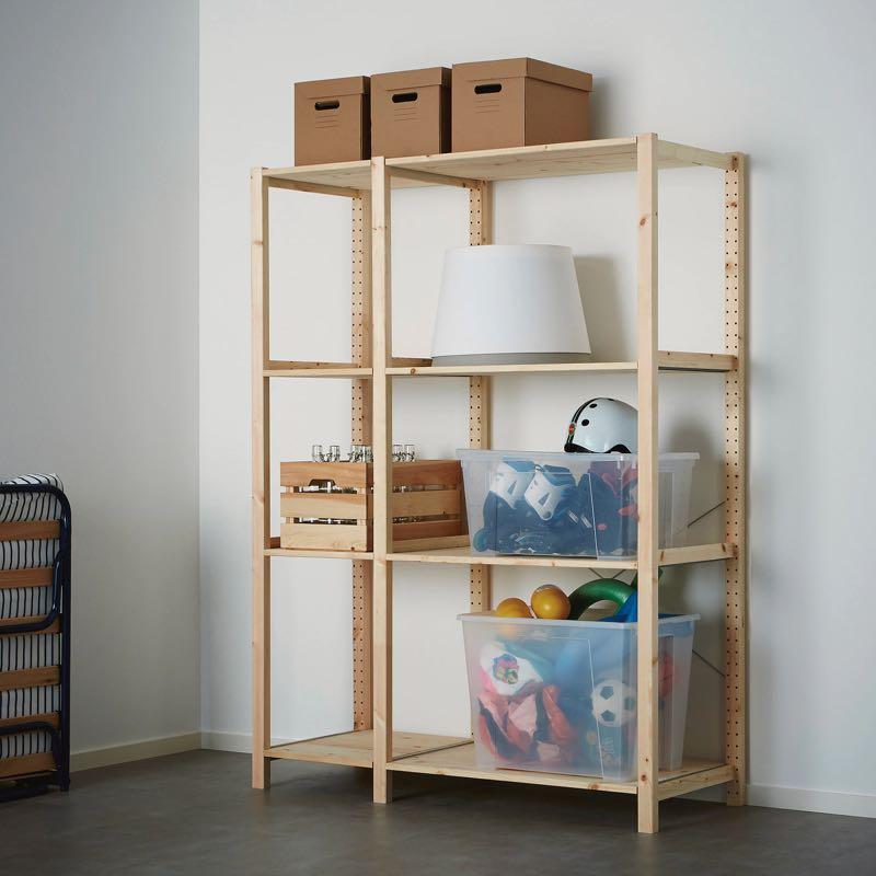 IKEA Ivar Storage System with Solid Pinewood Shelves (GOOD CONDITION