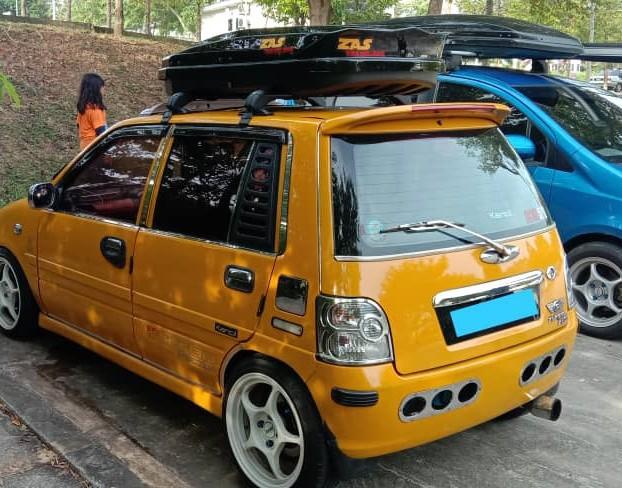 Kancil roofbox slim design car rooftop cargo 350liter luggage carrier complete set roof rack Auto Accessories on Carousell