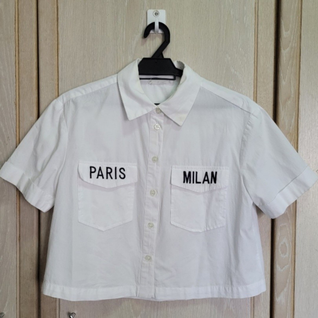 Mango Paris Milan Crop Shirt 