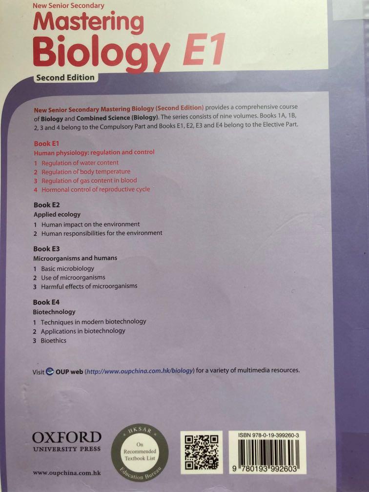 Mastering biology E1 Human physiology regulation and control, 興趣及遊戲, 書本 ...