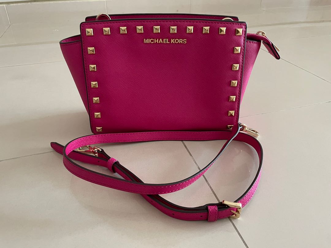 Michael Kors Hot Pink bag, Women's Fashion, Bags & Wallets, Cross-body Bags  on Carousell